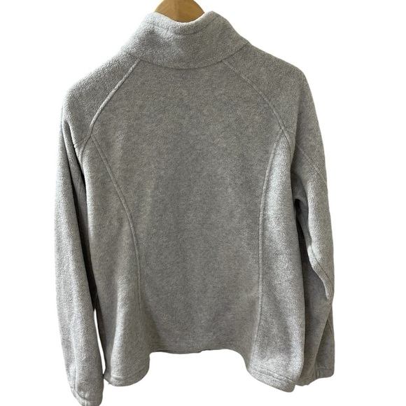 Columbia Benton Springs Women’s Fleece Jacket Gray XL Full Zip Mock Neck Casual - Picture 2 of 6